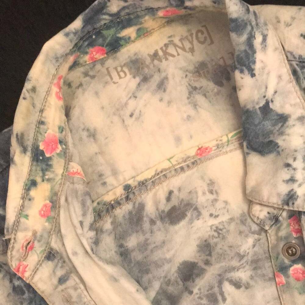 Blank NYC acid wash tie dye chambray shirt small - Picture 5 of 6